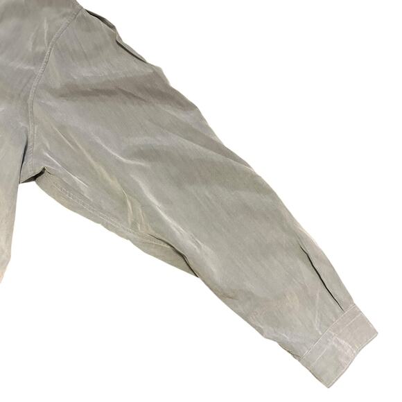 Perry Ellis Mens Shirt XL Gray Sateen Long Sleeve Pocket Button Down Preppy - Picture 5 of 8